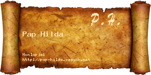 Pap Hilda névjegykártya